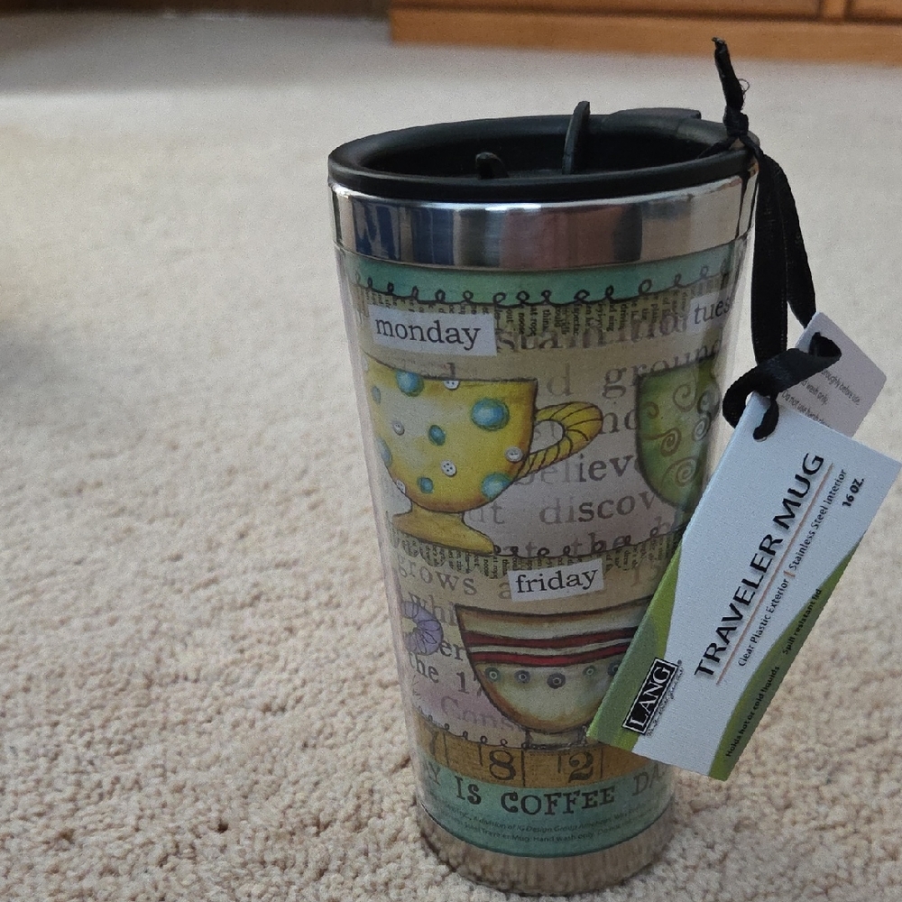 Lang Coffee Themed Traveler Mug